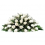 Cojín de Condolencias 30 Rosas en Ovalo Blancas