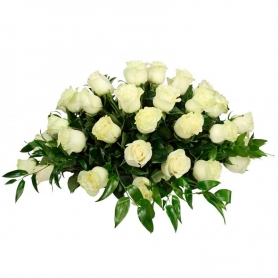 Cojín de Condolencias 40 Rosas Blancas