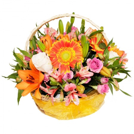 Flores en canastillo Mix Redondo Grande