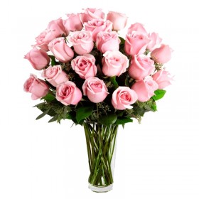 Florero de 24 Rosas Rosadas Florero de 24 Rosas Rosadas