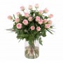 Florero 30 Rosas Rosadas Más Flores Mix