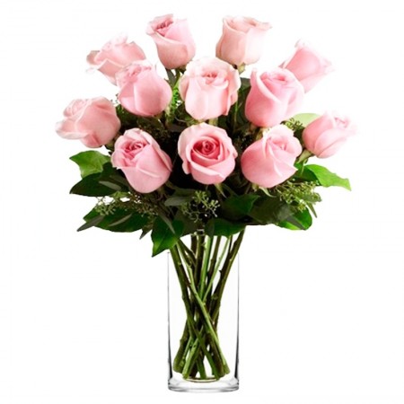Florero de 14 Rosas Rosa