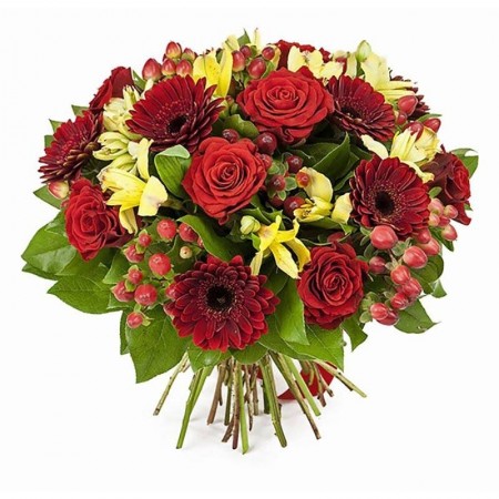 Ramo de Flores Rojos Primaverales
