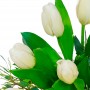 Florero Con 20 Tulipanes Blancos