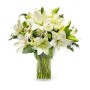 Florero Condolencias Lilums Blanco