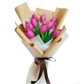 Ramo de flores 10 Tulipanes Rosados Ramo de flores 10 Tulipanes Rosados