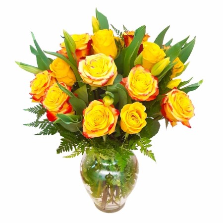 Florero Con 12 Rosas Circus