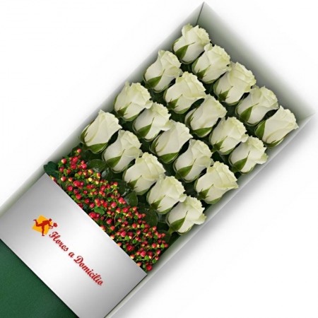 CAJA 20 ROSAS BLANCAS
