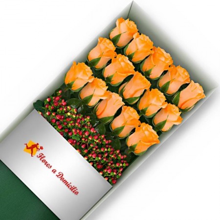 CAJA 15 ROSAS DAMASCO