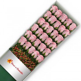 CAJA 30 ROSAS ROSADAS