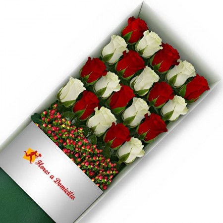 CAJA DE 20 ROSAS ROJAS