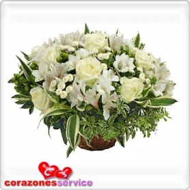Condolencia Canastillo de Flores Mix