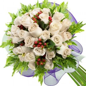 Ramo 24 Rosas Blancas