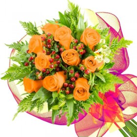 Ramo 10 Rosas Damasco Ramo 10 Rosas Damasco