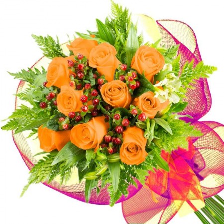 Ramo 10 Rosas Damasco