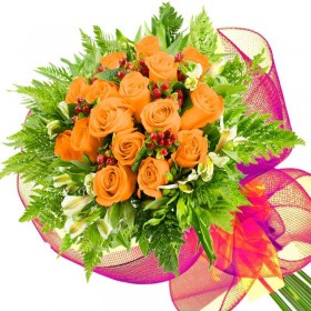 Ramo 16 Rosas Damasco Ramo 16 Rosas Damasco